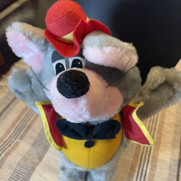 Chuck E Cheese Plush Rat Mouse 14" Vtg Late 70s Pizza Time Theatre Orig Owner - Picture 4 of 13